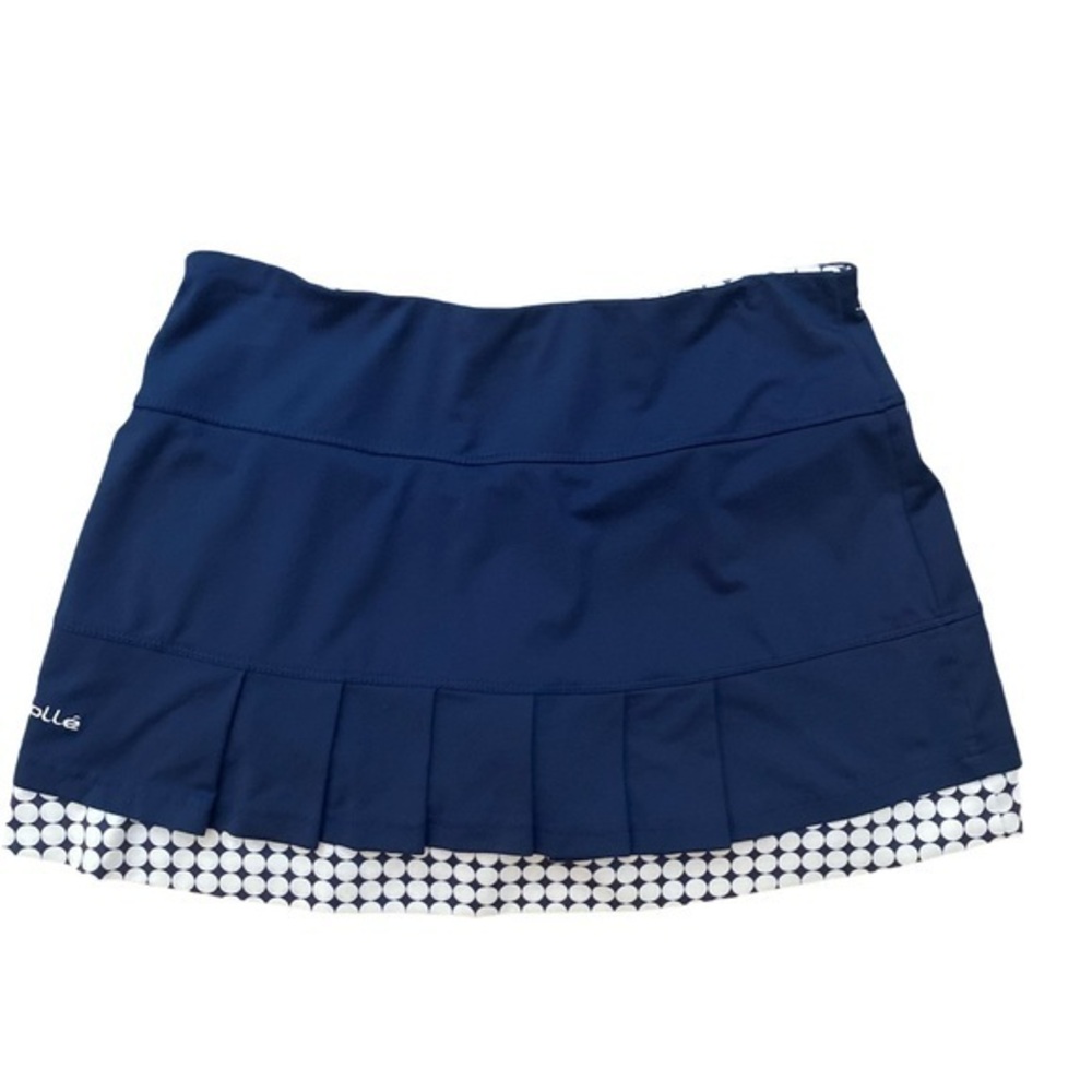 Bolle Navy Skort - M navy white , kick pleat , polyester spandex